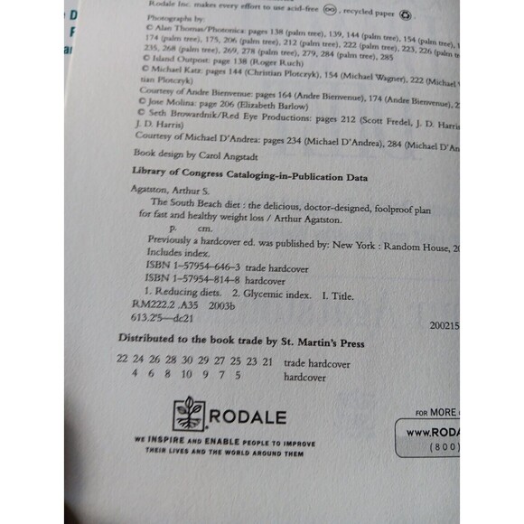 The South Beach Diet HCDJ 2003 The Delicious Doctor-Designed Foolproof Plan Diet - Picture 8 of 16